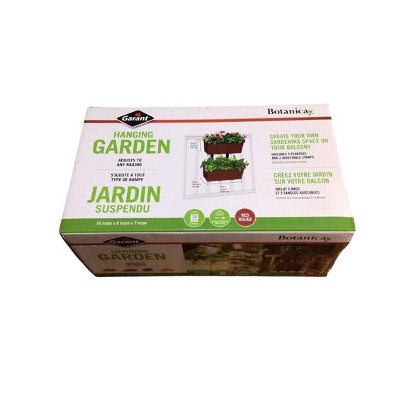 Garant Botanica Self-Watering Hanging Garden Basket Planters - RED - Picture 2 of 4